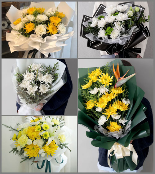 贵州六盘水水城县鸡场镇小坝古村白事花束代送